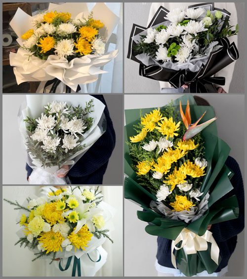 山东莱芜莱城区雪野镇南栾宫村白事花束代送